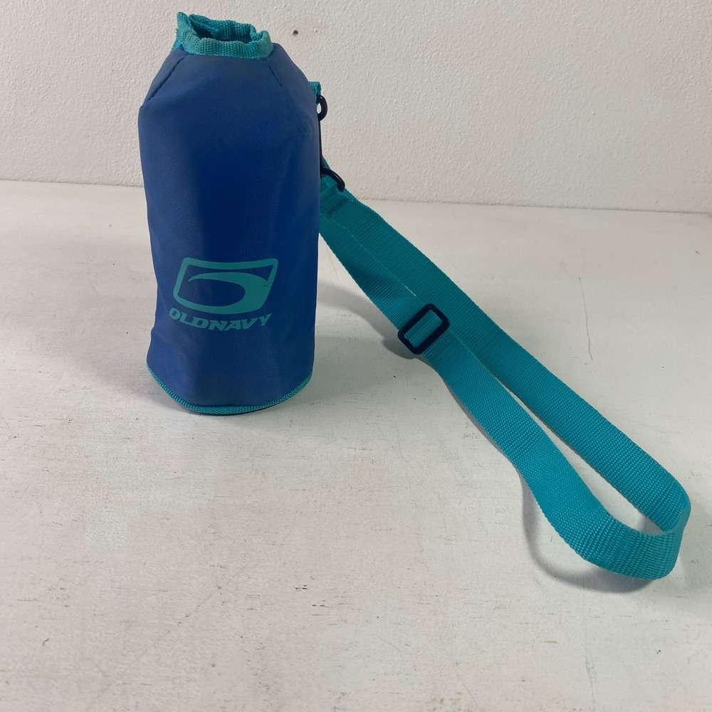 Old Navy Insulated Water Bottle Carrier Bag Blue Teal Adjustable Strap